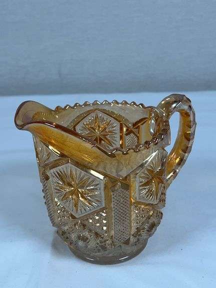 Imperial Marigold Carnival Glass creamer