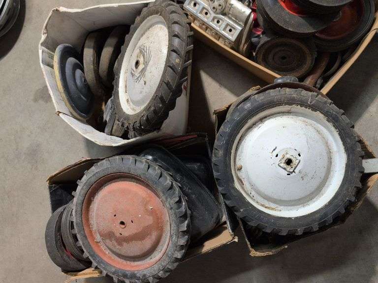 Large assortment of pedal tractor wheels and other wheels