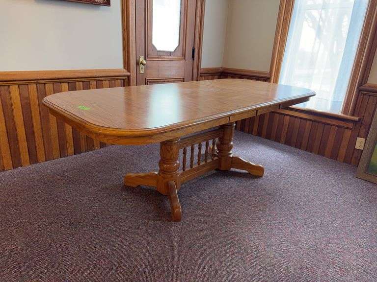 Wooden Rounded Corner Dining Table