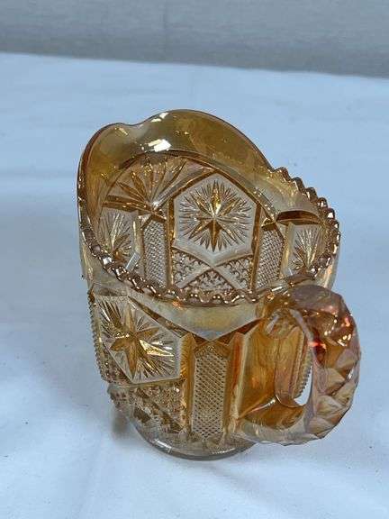 Imperial Marigold Carnival Glass creamer