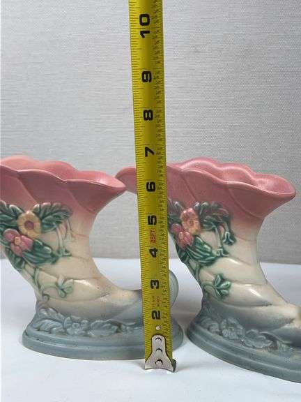 Hull Art Pottery Wildflower cornucopia vases