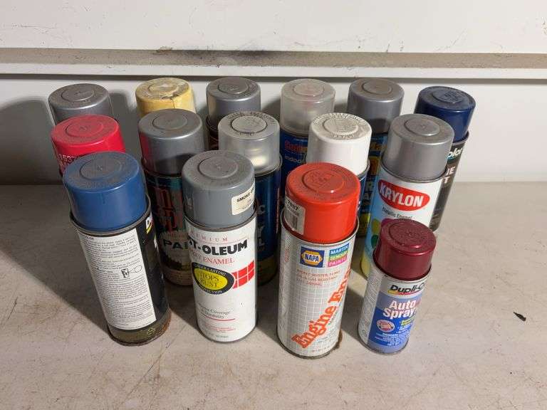 (15) mostly empty spray cans -Engine enamel, Spray paint, Engine paint and more