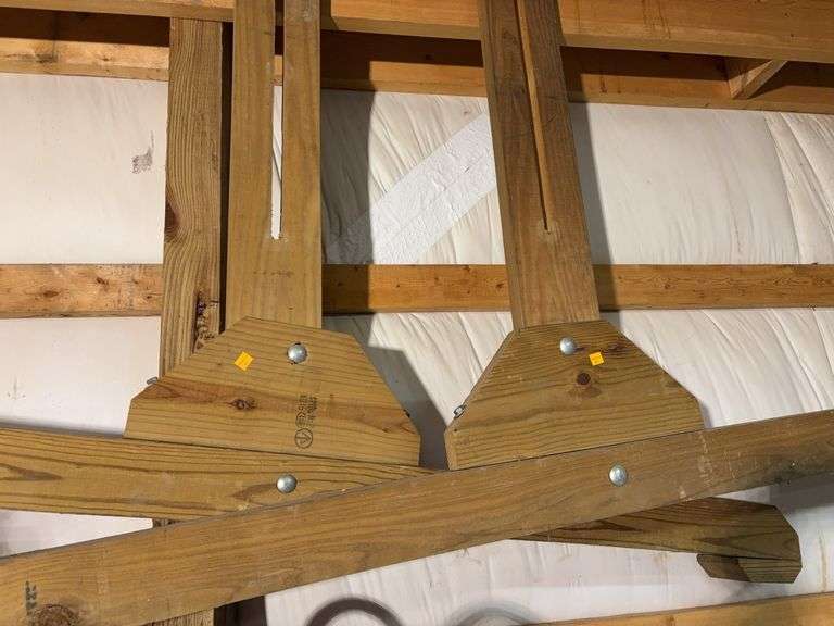 Wooden sign board stands - 6' long, 4' tall