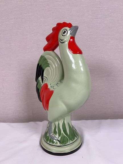 Hand-Painted Ceramic Rooster Figure