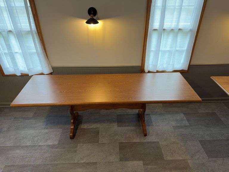 8’ Wood Dining Table