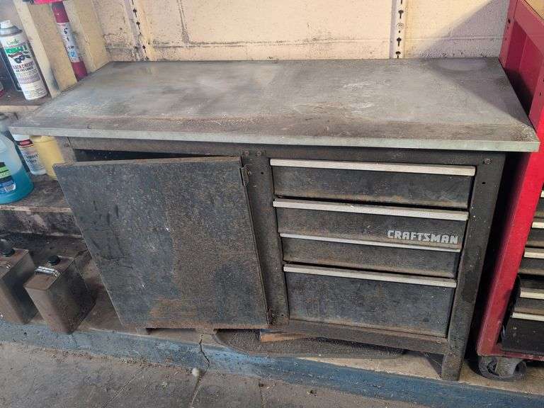 Black Craftsman tool chest - 4’ x 20” x 35” tall