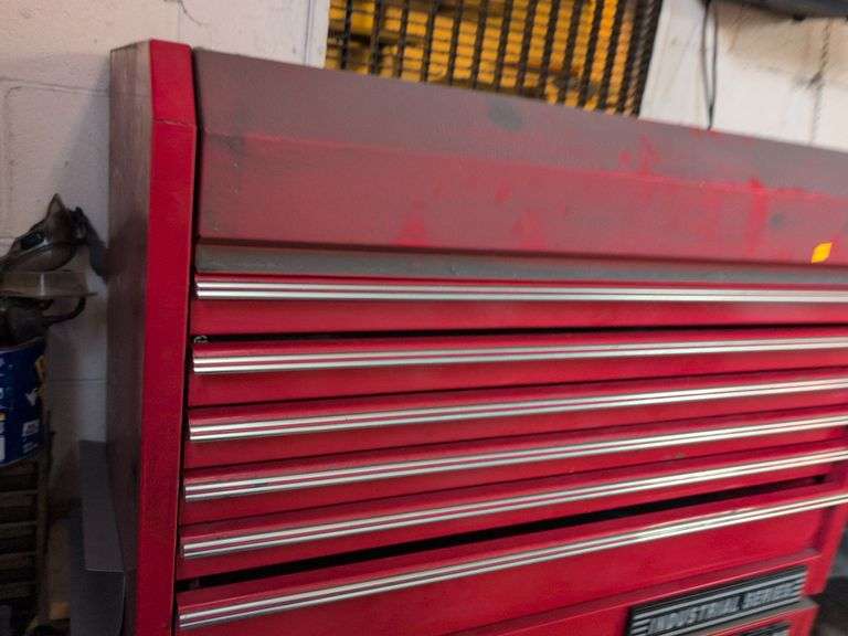 Craftsman 2-piece industrial series tool chest on wheels - contents not included - 3’ x 21” x 67” ta