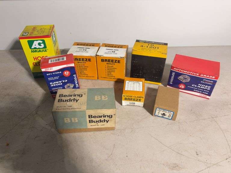 Hose clamps, Bearing buddy, screws and more