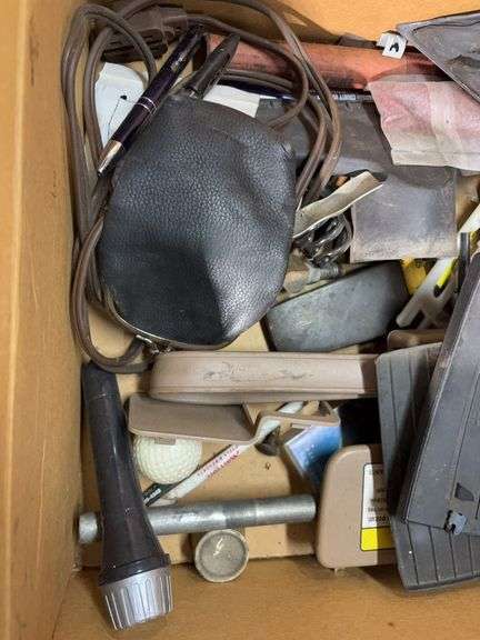 Box of bottles of fluids - see photos