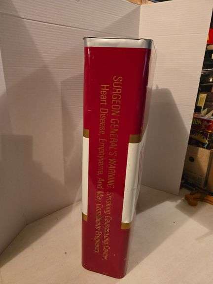 NICE WINSTON CIGARETTES DOUBLE SIDED METAL FLANGED SIGN 17" X 27" X 6"