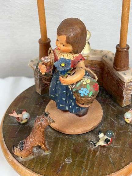 ANRI THORENS WOOD CARVED MUSIC BOX