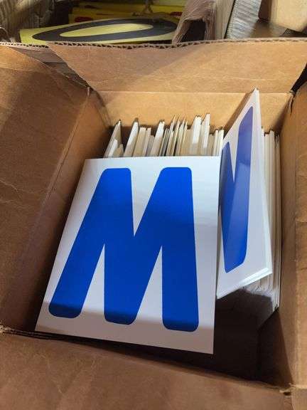 Assortment of 6" and 8" letters for advertisement signs