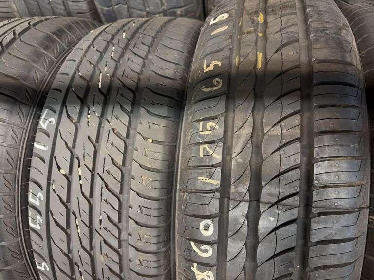 (4) miscellaneous tires like new - (2) 15", (2) 14" - see photos
