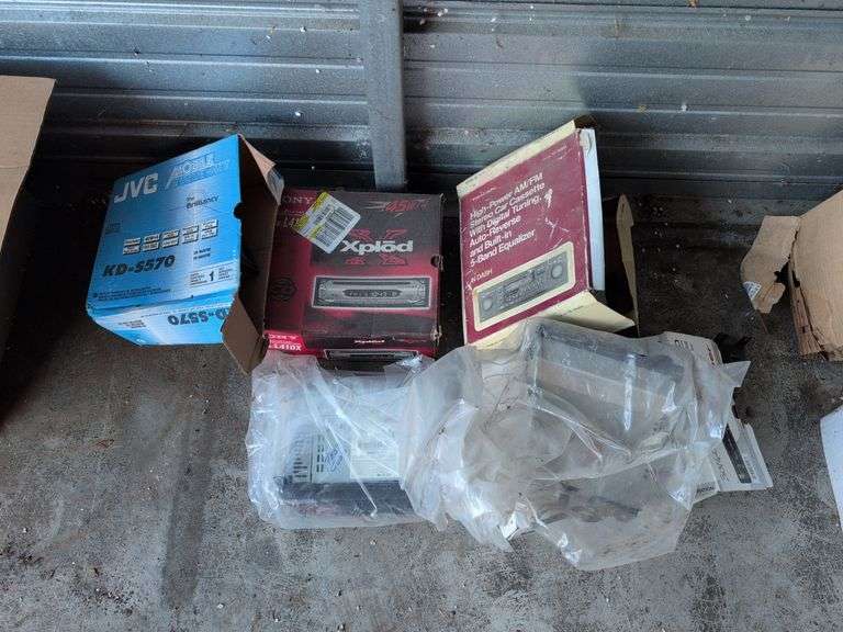 (5) car radios -JVC, Realistic, Pioneer and more