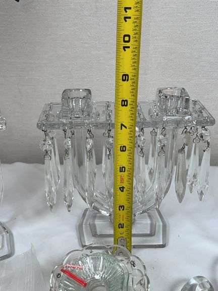 HEISEY GLASS CANDLESTICKS