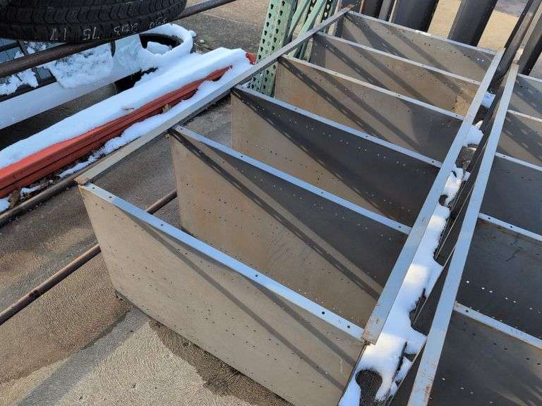 (2) metal shelving units - 38" x 24" x 87"