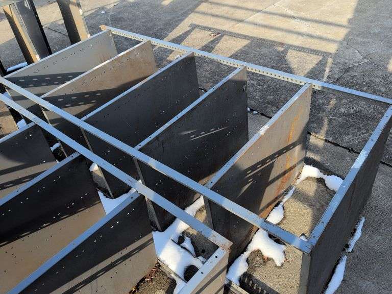 (2) metal shelving units - 38" x 24" x 87"