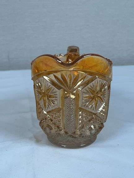 Imperial Marigold Carnival Glass creamer