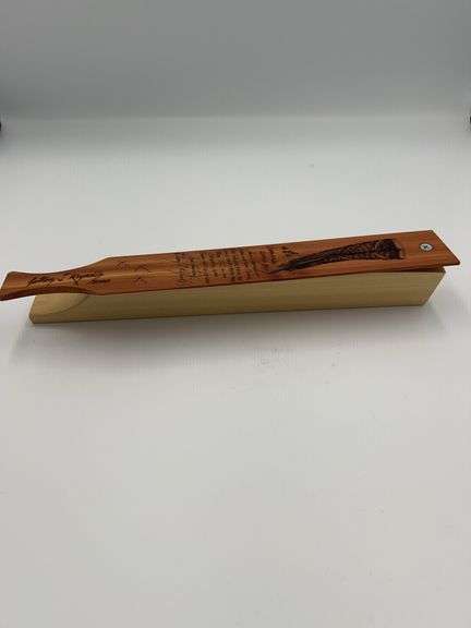 Anthony J. Reynolds Carolia Box #2/34 Carolina Red Cedar/Poplar Paddle "Signed"