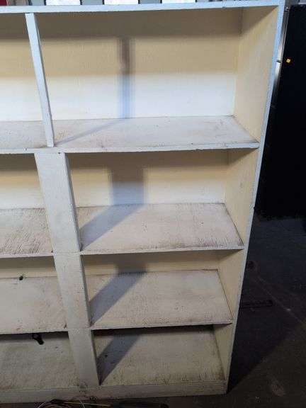 Wooden shelving unit - 4' x 1' x 5' tall