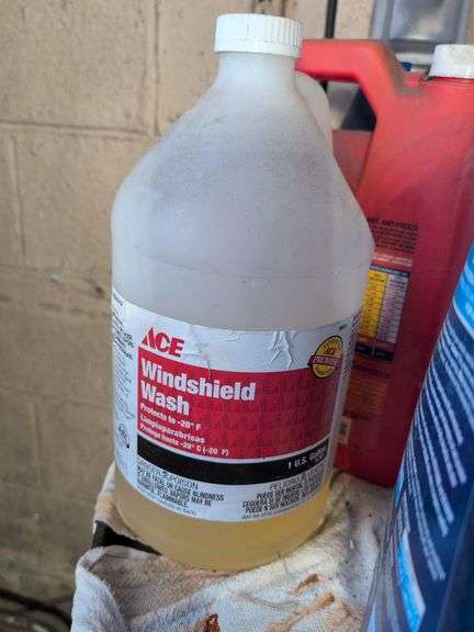 Assortment of motor oil and other vehicle fluids - most partially full