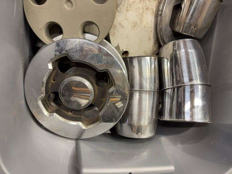 Tote miscellaneous hub caps and parts -American Racing, Ultra, Boyd’s and more