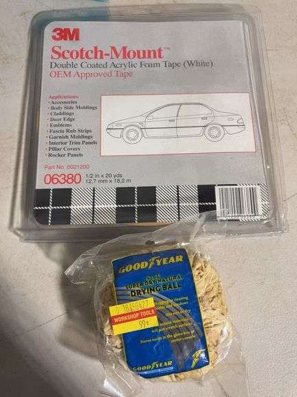 Scotch mount tape, Neoprene Washer screws, Gator Grip traction tape, discs and more