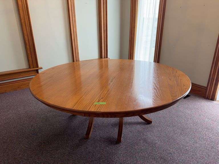 Large Round Wooden Dining Table