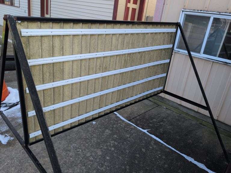 Outdoor double-sided advertisement sign with 6" letters - 6' long