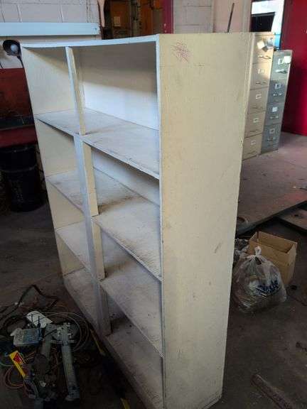 Wooden shelving unit - 4' x 1' x 5' tall