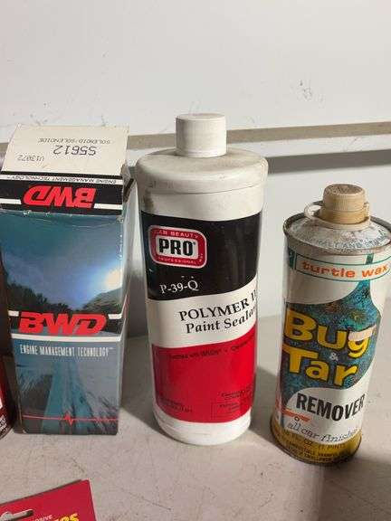 Polymer Paint sealant, (4) Door lock trims, (2) Universal joint repair kits, Battery washers, hydrau