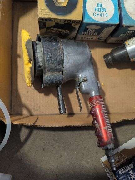 Miscellaneous oil filters, lights, impact wrench, and more