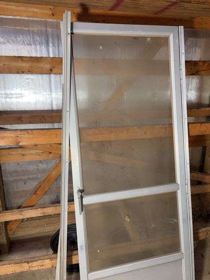 Storm door with metal frame - 80.5" tall and 29.5" wide