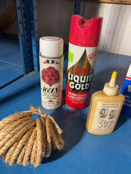 (6) Oil filters in boxes, (2)spray cans -Liquid gold and craft spray and more