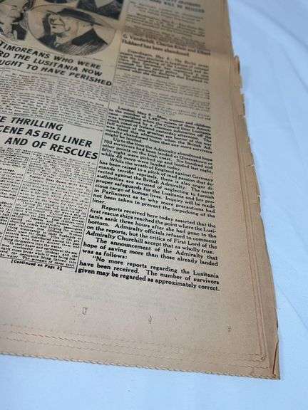 ANTIQUE NEWSPAPER AND ASSORTED BANNERS