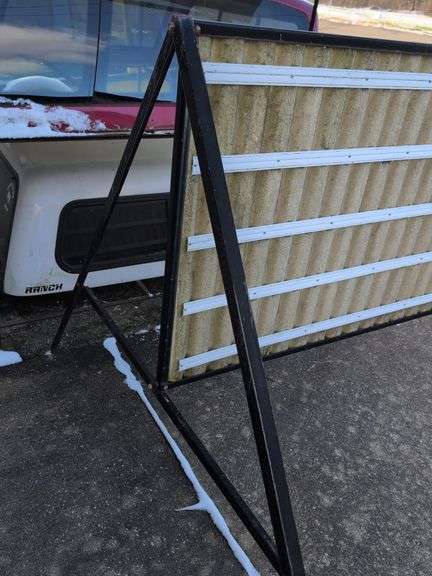 Outdoor double-sided advertisement sign with 6" letters - 6' long