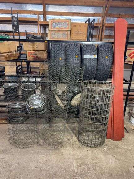 Chicken wire, metal fencing, and 6' wooden fencing