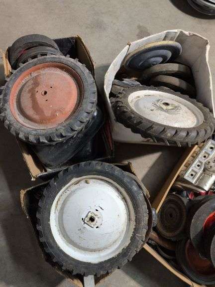 Large assortment of pedal tractor wheels and other wheels