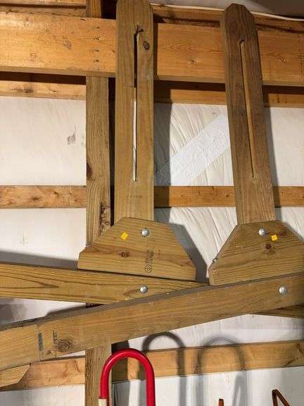 Wooden sign board stands - 6' long, 4' tall