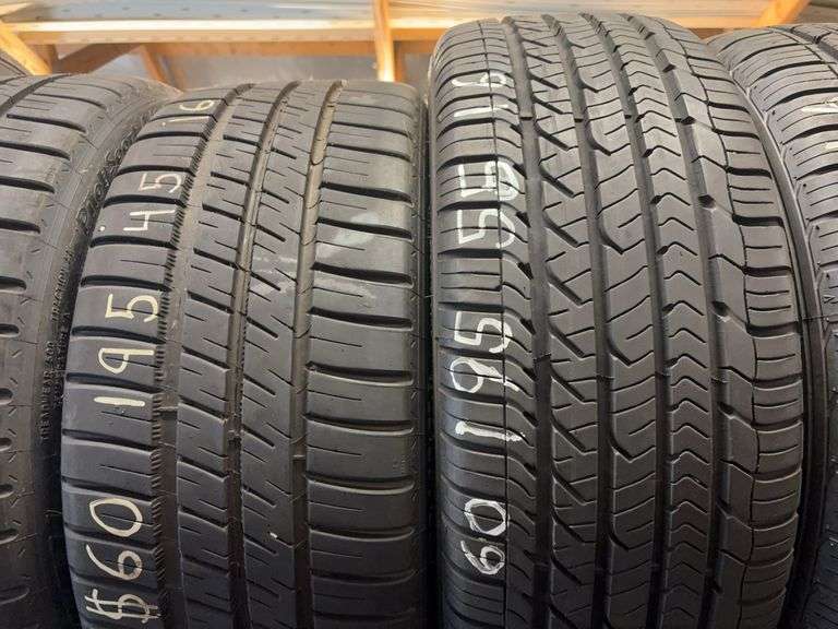 (3) tires like new - (2) 195/45/16 and 195/55/16