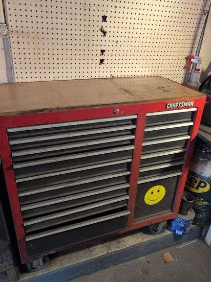Craftsman tool chest on wheels - no keys - 44” x 18” x 41”