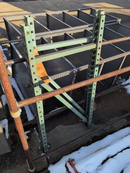 Metal racking - as is - 7' long, 4' tall