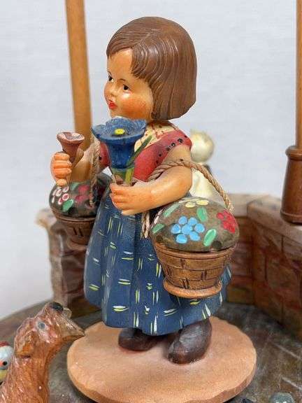 ANRI THORENS WOOD CARVED MUSIC BOX