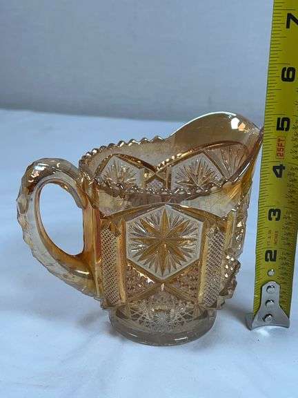 Imperial Marigold Carnival Glass creamer