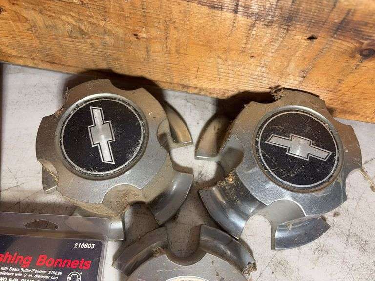 Chevy hubcap parts and other items