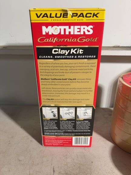 (19) various sizes of masking tape, (5) rolls of electrical tape and Clay kit