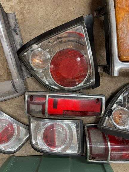 Tote of headlights, brake lights and more