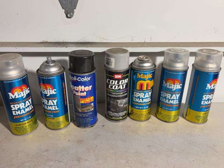 (24) Mostly empty spray cans, Spray enamel, Spatter paint, and more