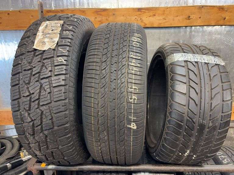 (3) miscellaneous tires - like new - see photos