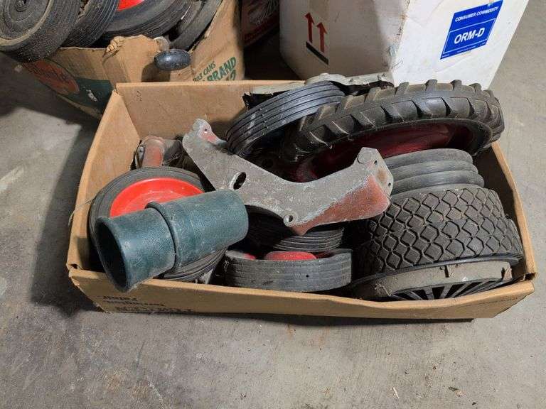 Large assortment of pedal tractor wheels and other wheels